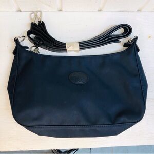 Longchamp LePliage Vintage Hobo Shoulder Bag Crossbody Handbag Purse Blue